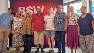 BSW-Mitglieder bei der Gründung des Kreisverbands Unterfranken-Ost in Schweinfurt
